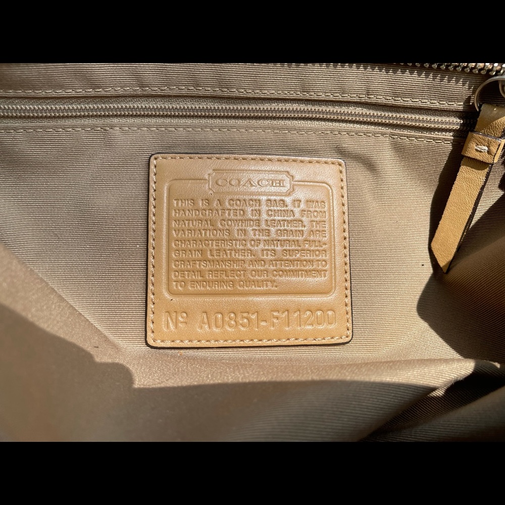 Coach’s Vintage Tan Belted Genuine Leather Satchel - Picture 15 of 16
